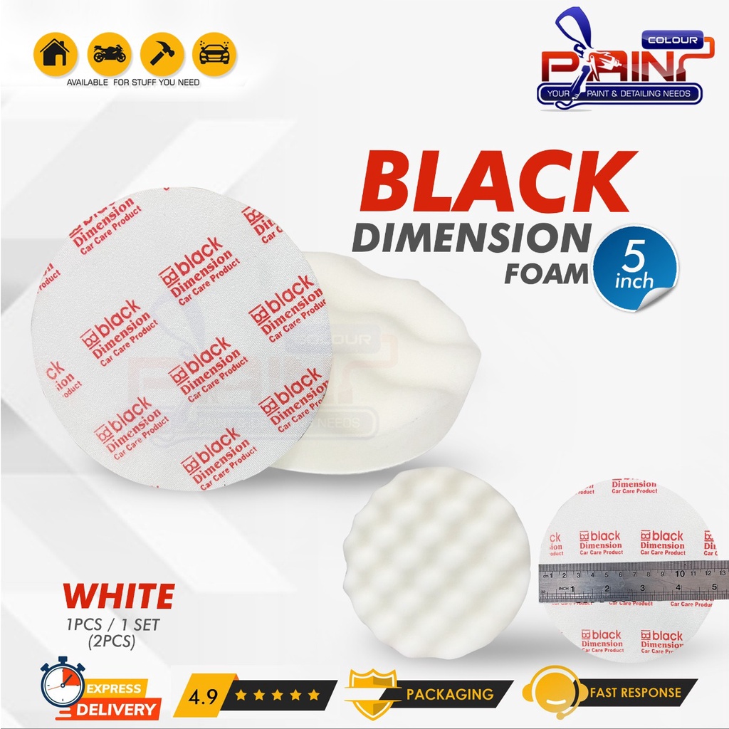 Black Dimension Foam Putih Ukuran 5&quot;