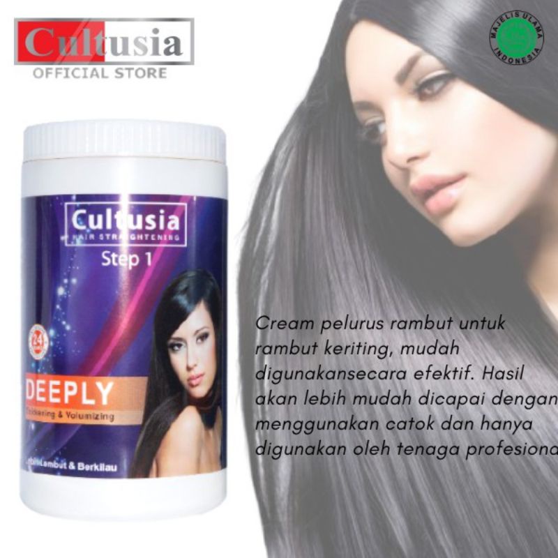 CULTUSIA STEP 1 - DEEPLY Hair Straightening 1 KG (1000 mL) | Pelurus Rambut Rebonding Smoothing