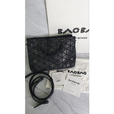 AUTHENTIC Baobao issey miyake leather bag bao bao slingbag original new black