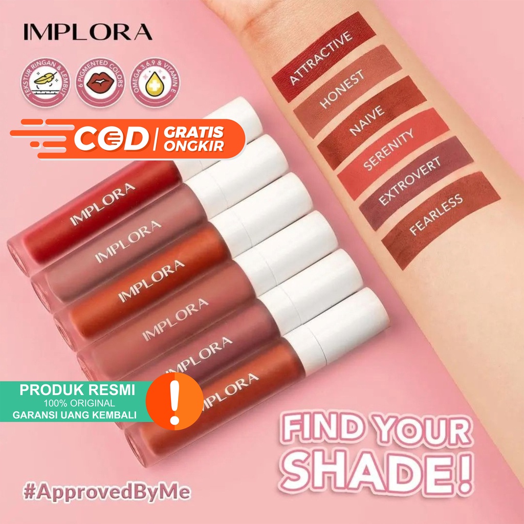 IMPLORA Lip Velvet Lip Matte Lipstik BPOM