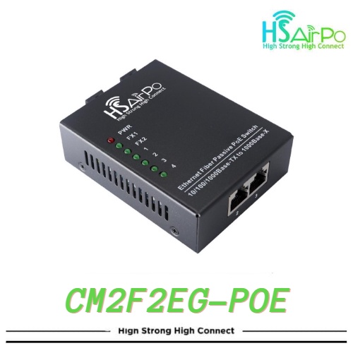 Hsairpo Cm2F2Eg Poe Gigabit Media Convertet 2 Fiber 2 Ethernet 3Km Sc