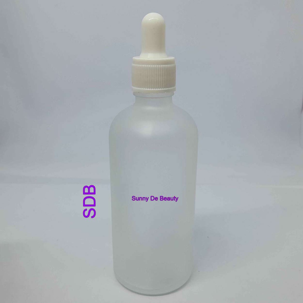 Botol Kaca 100 ml Kosmetik BR Clear Frosted PP Pipet Tidak Segel / Kaca 100 ml Pipet Hitam / Botol P