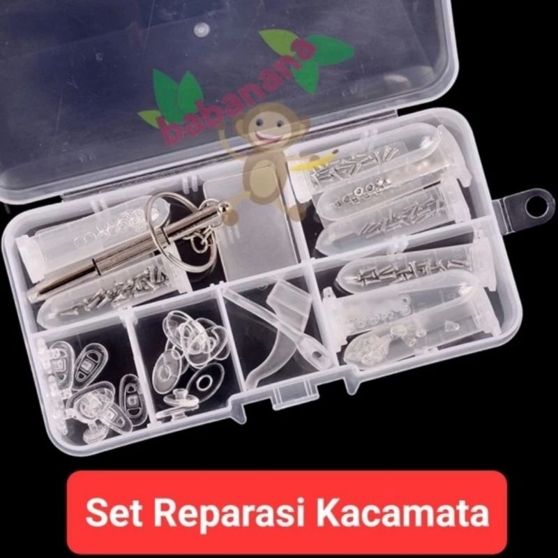Asesoris kacamata spare part suku cadang service repair glasses set