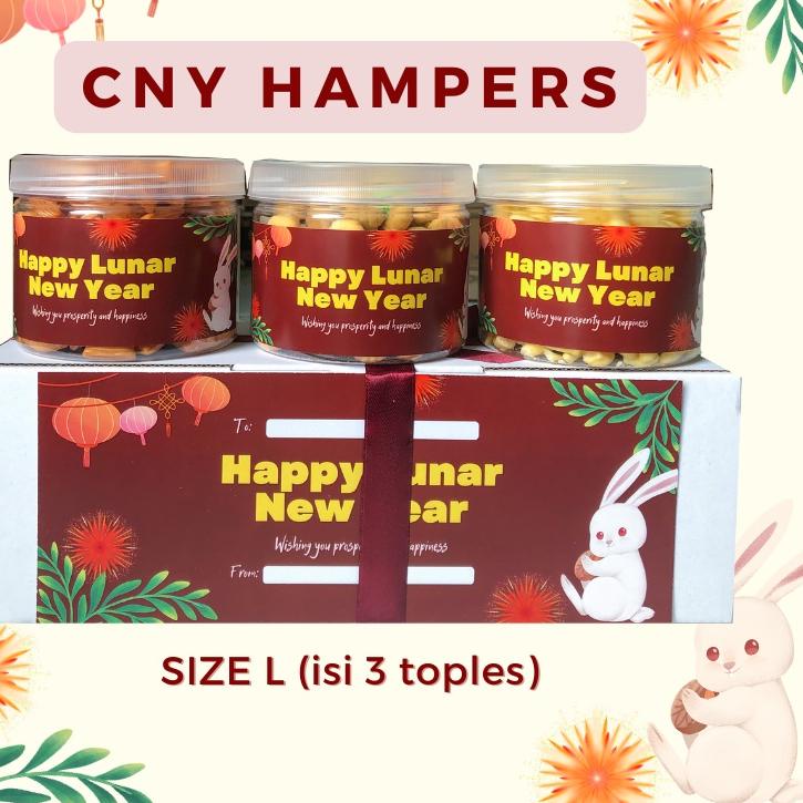 

Terbaru | FG2 | [DELISH SNACKS] Hampers Natal / Chinese New Year (L) isi 3 toples / Bingkisan Parsel Parcel / GIft Box Makanan Christmas Set Gift