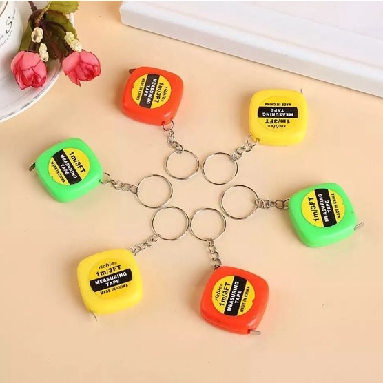Gantungan Kunci Dengan Meteran Mini 1 Meter untuk Harga/pc
