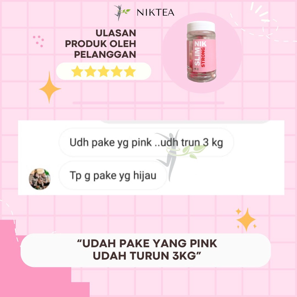 NIKSLIM Strong - Penurun Berat Badan Dan Obat Diet Ampuh Herbal Slim Pil Pelangsing Pengecil Perut Buncit Wanita