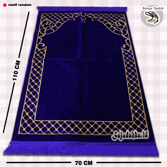 Sajadah Sajadah Beludru Turki Dewasa Tebal - Ungu(F3F6) ORIGINAL Sajadah Wangi Turki Yakar Sajadah T