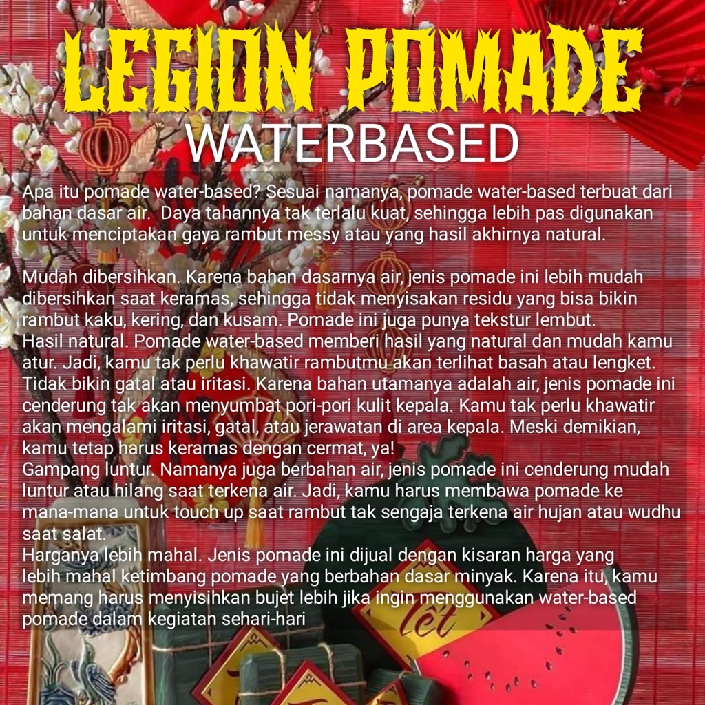 SATUAN WATER BASED LEGION POMADE 60GRAM