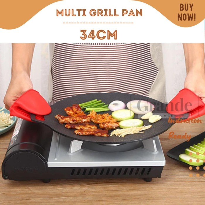 BULAT Marble series NON Stick Korean BBQ Grill Pan 34cm Induction OK