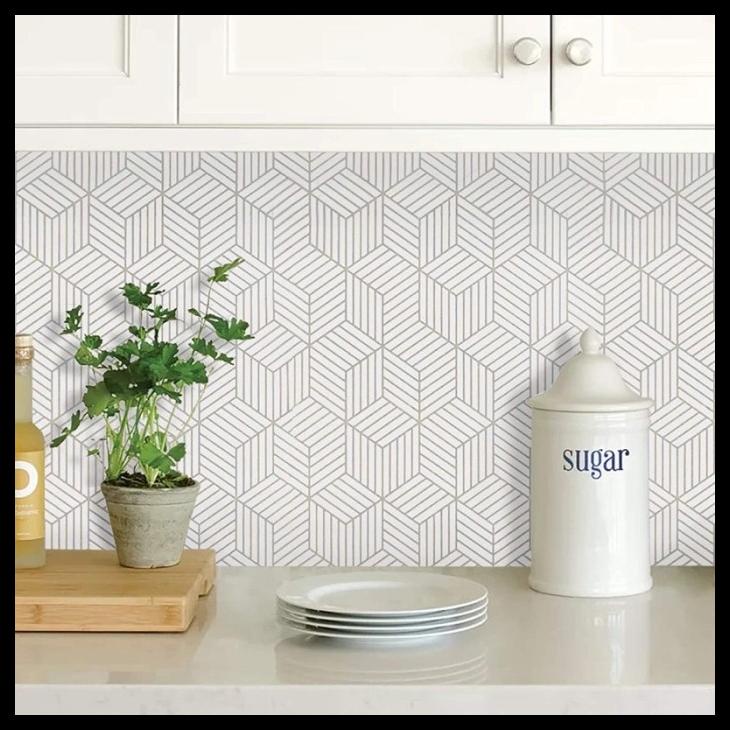 Wallpaper stiker dapur &amp; OUTDOOR kamar mandi dekorasi CAFE motif geome