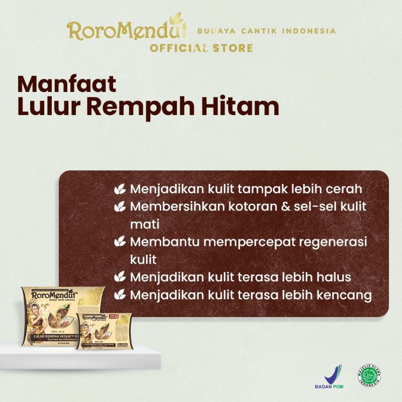 Roro Mendut Lulur Rempah Hitam Whitening