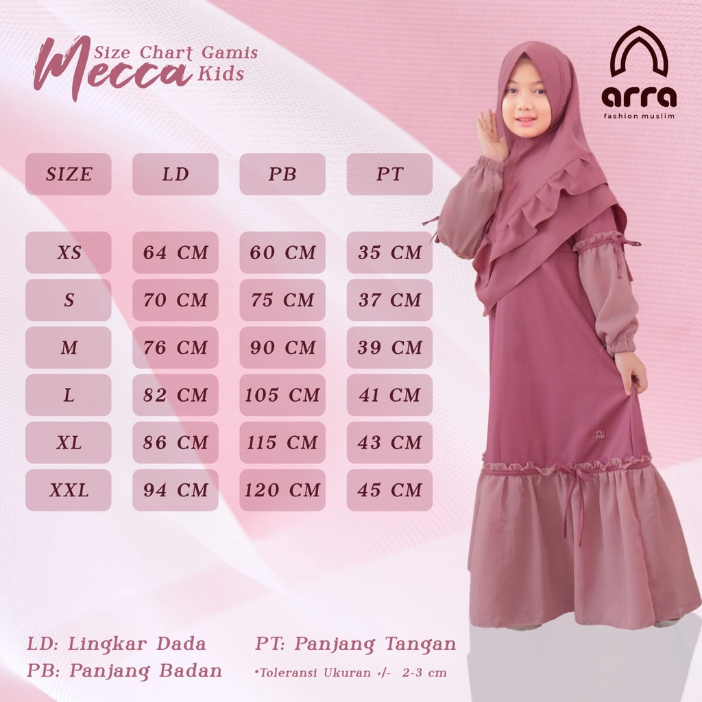 Sarimbit Keluarga Arra Baju Koko Gamis Ayah Ibu Anak W31 MECCA TERACCOTA ORIGINAL BRAND ARRA Premium Baju Couple Lebaran Keluarga Muslim 2