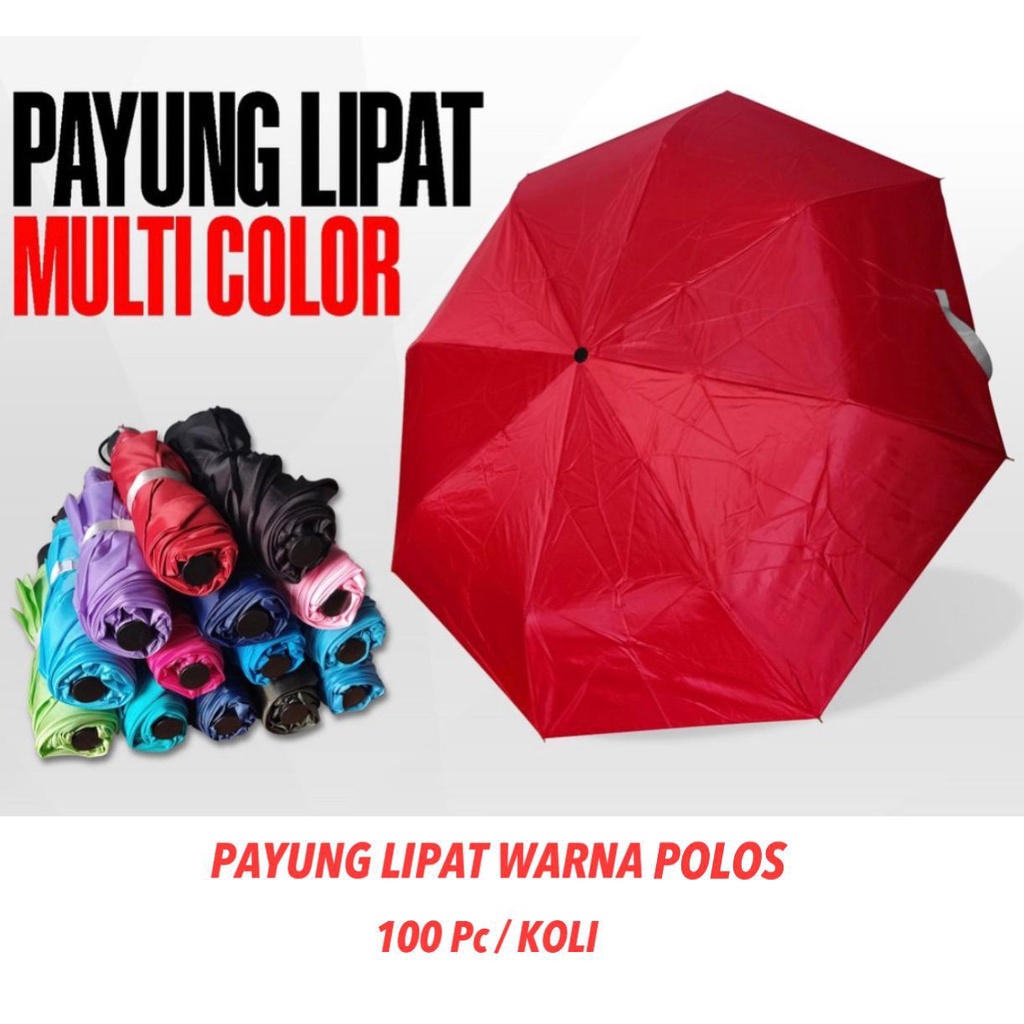 PAYUNG LIPAT POLOS / PAYUNG LIPAT  WARNA / PAYUNG LIPAT PRAKTIS