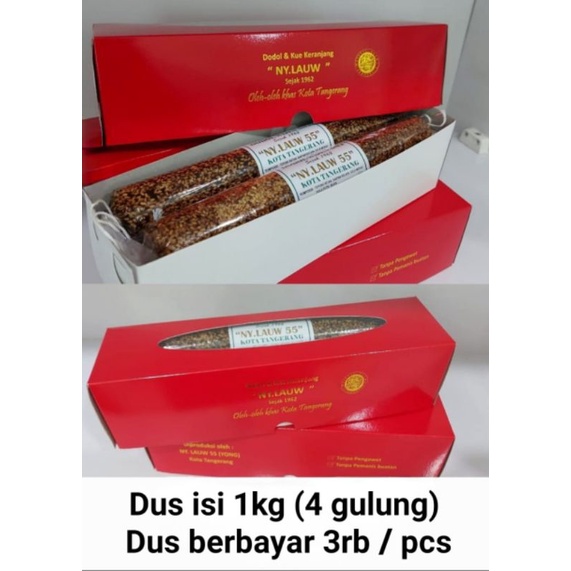 

dodol ny Lauw original rasa wijen 1kg isi 4