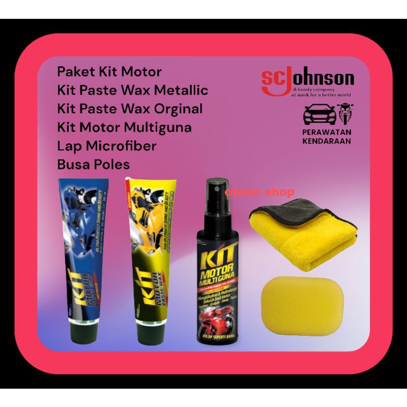Paket Kit Motor - Kit Paste Wax Metallic - Kit Paste Wax Orginal - Kit Motor Multiguna Pump - Lap Mi