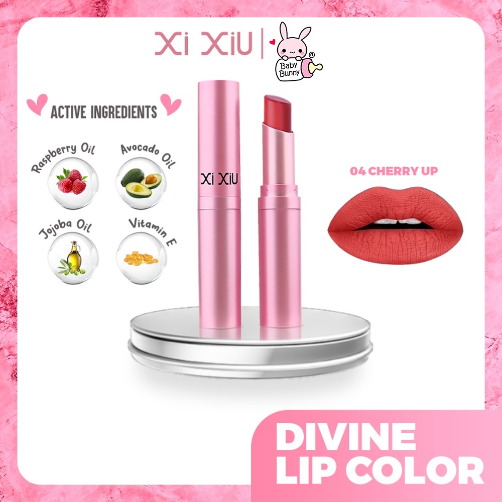 ❤ BELIA ❤ XI XIU Divine Lip Color with Raspberry Oil and Vitamin E 3.8g | BPOM