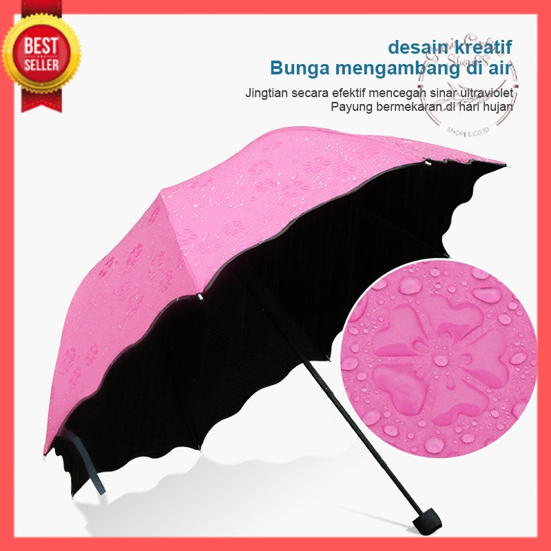 GOS -A403- Payung Lipat 3D Magic - Payung Motif Anti UV - Payung Lipat Kecil Motif 3D - Magic Umbrella