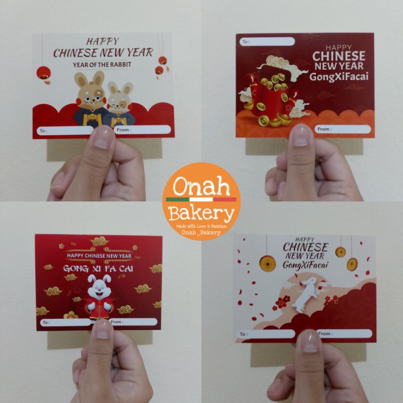 Jual Tambahan Perlengkapan Topper Letering Gift Card Imlek Box Imlek Cake Chocban