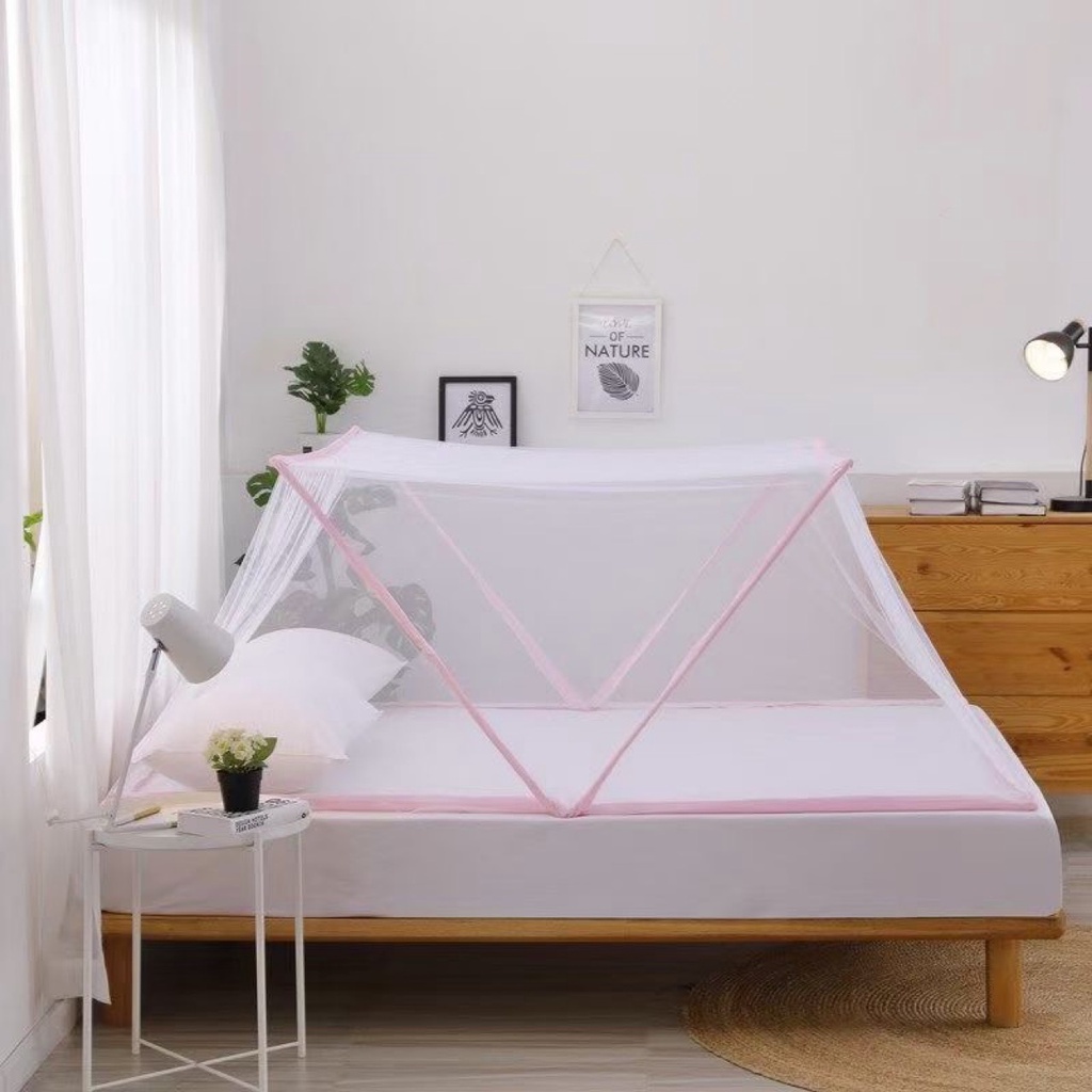 Kelambu Tidur Bentuk Tenda / Kelambu Lipat Tudung / kelambu Import / uk. 135x190 , 160x190 KLB03