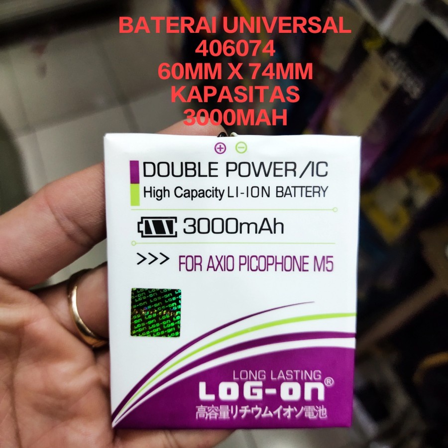 BATERAI UNIVERSAL 406074 60mm X 74mm batt battery mantul