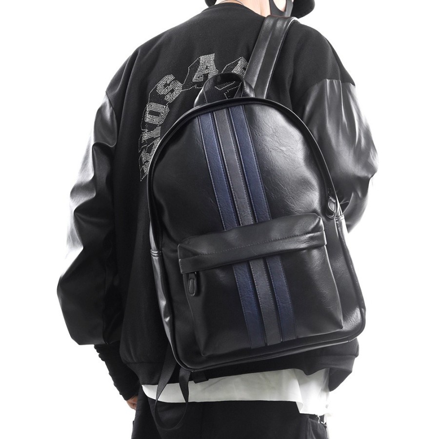 Tas Ransel Kulit Pria Tas Backpack Kulit Tas Gendong BLUE LAGOON
