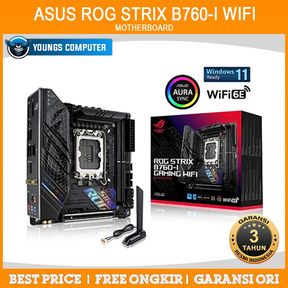 ASUS ROG STRIX B760-I GAMING WIFI DDR5 |Motherboard Intel LGA1700 ITX