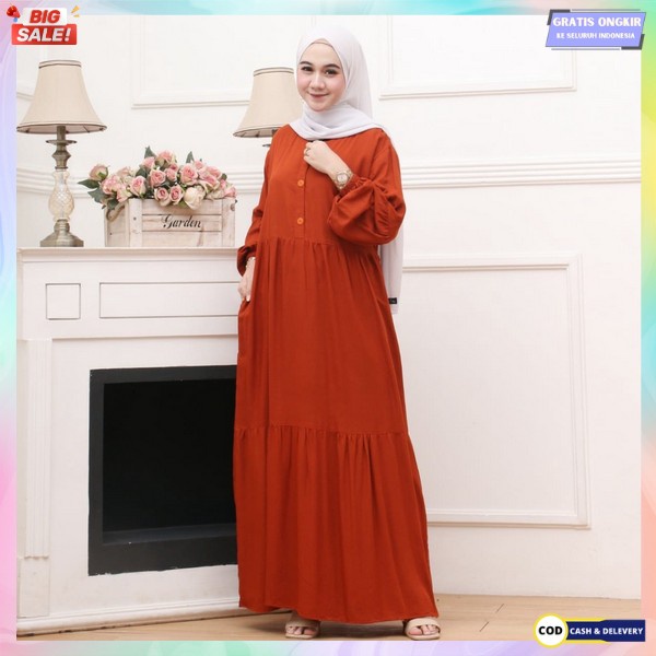 Buju Ghames Murah Dres Jumbo Ibu Ibu Dewasa Long Maxy Dress Gamis Maxi Baju Dress Wanita Muslim Gahm