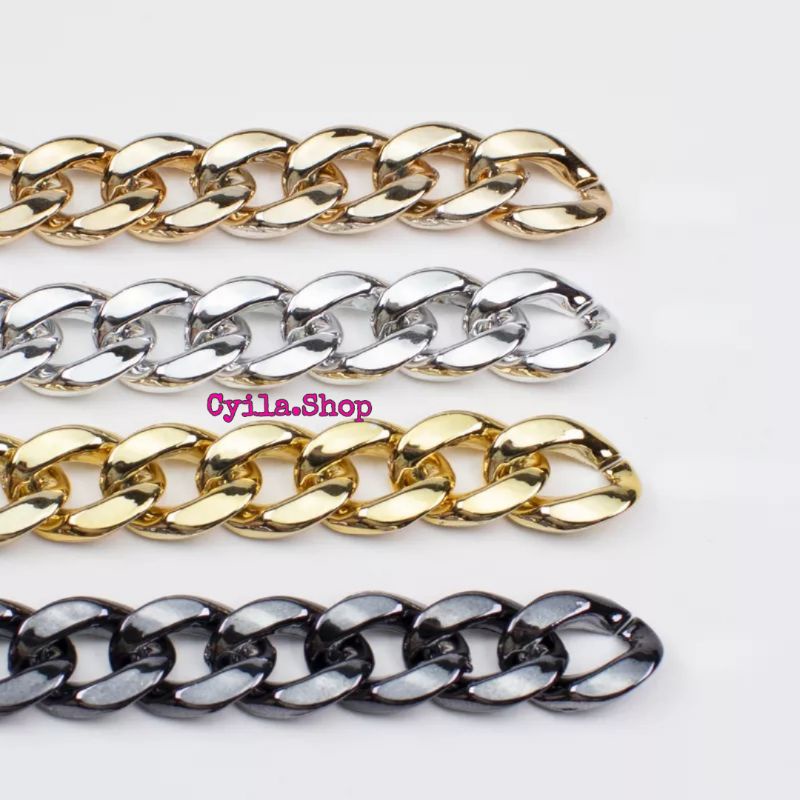 Rantai Tali Tas Akrilik Gepeng Import High Quality