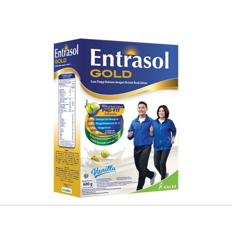Entrasol Gold Susu Bubuk Nutrisi Dewasa Vanila 600 g