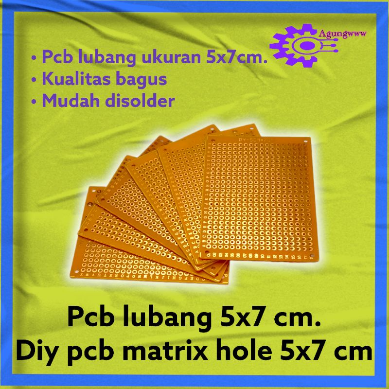 Pcb lubang 5x7cm matrix pcb diy 5x7cm