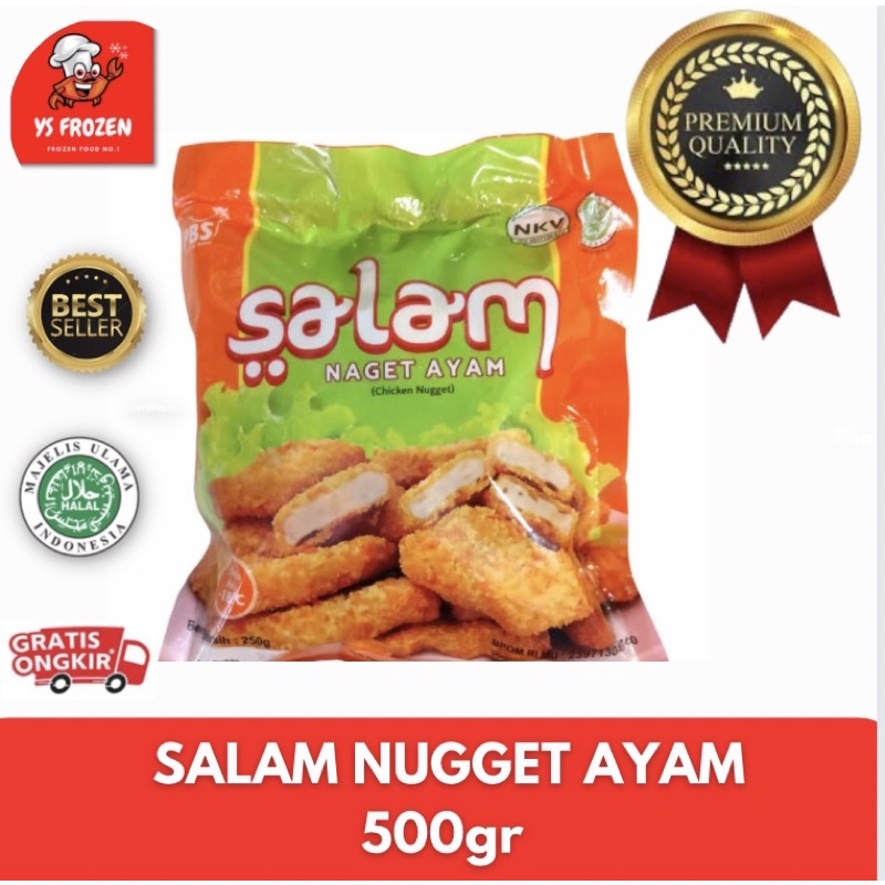 

Naget ayam salam 500gr/ NUGGET AYAM SALAM 500gr / Frozen Food / YS Frozen Food / Frozen Food Palembang