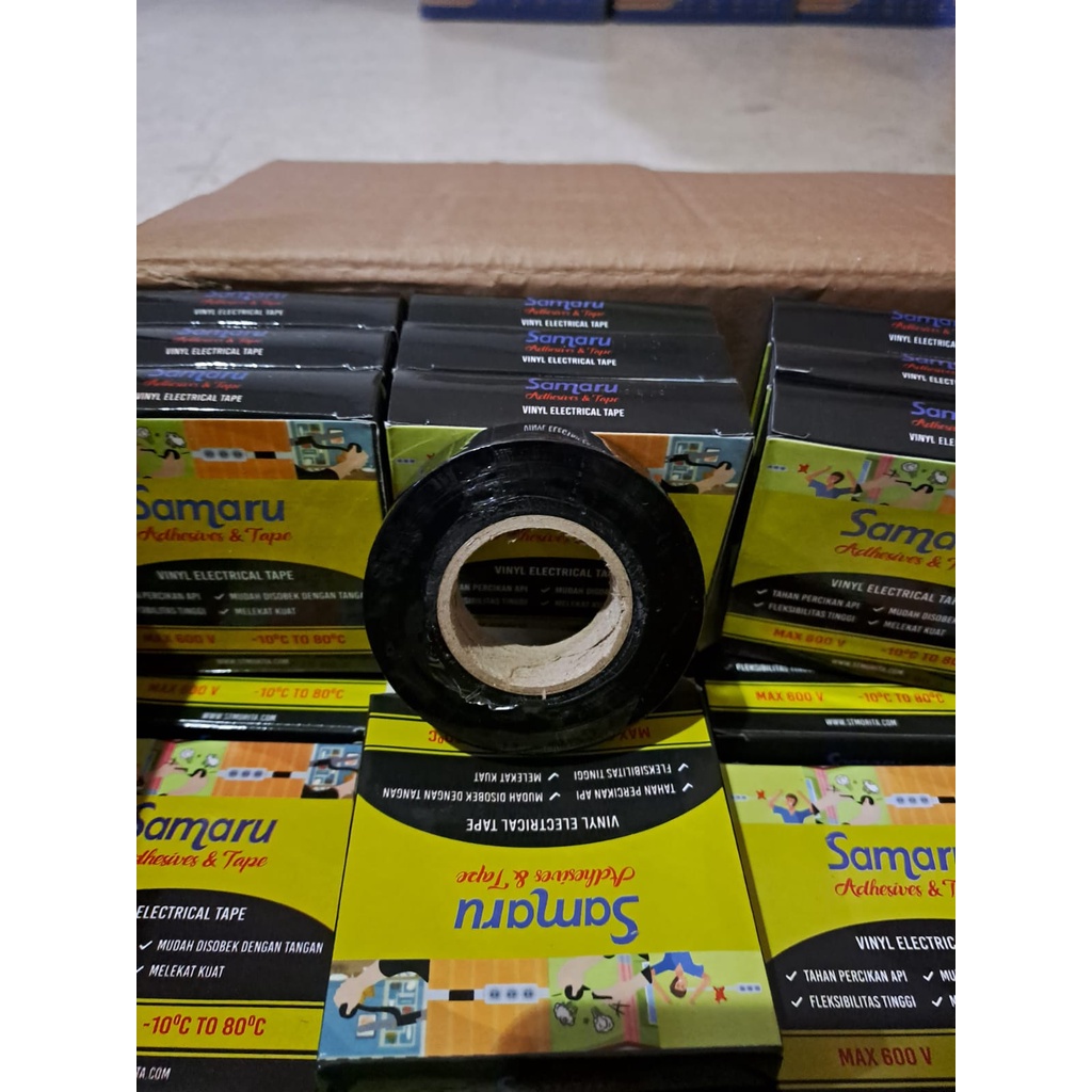 

isolasi listrik pvc 3/4 inci x 20yard 1 roll tahan panas kuat. kualitas terbaik