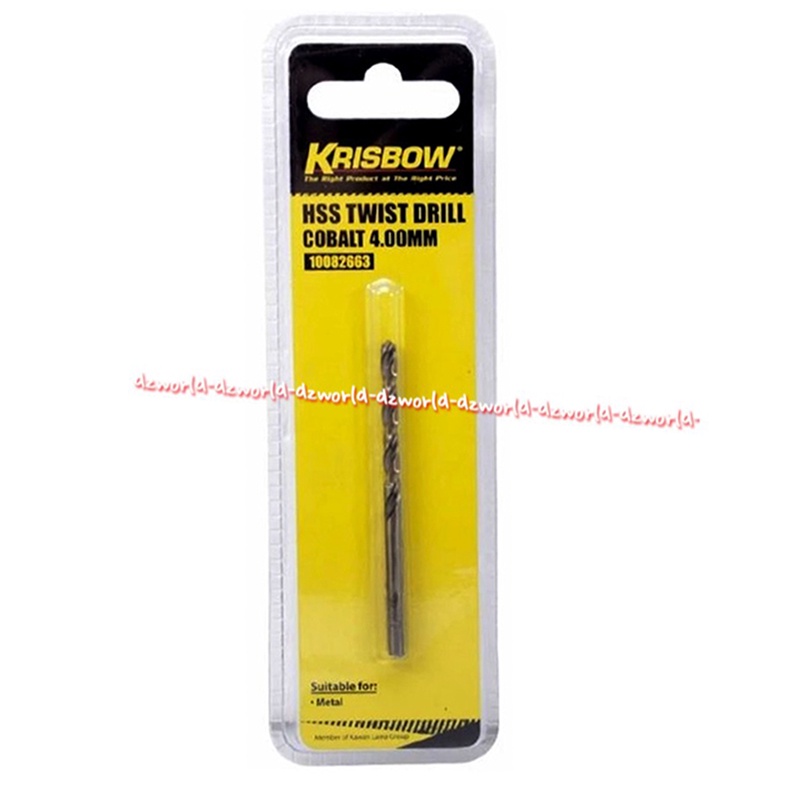 Krisbow Hss Twist Drill Cobalt 4mm Refill Isi Ulang Pengganti Mata Bor Stainless Steel Cadangan Mata Bor Metal Mudah DigunakanKris Bow Hs Twistdrill 4 Mili