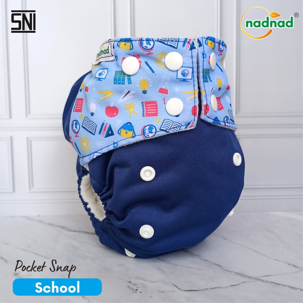 PAket Hemat 3 pcs Clodi Pocket Model  Snap  Nadnad By Sakina B(b 5-15Kg)