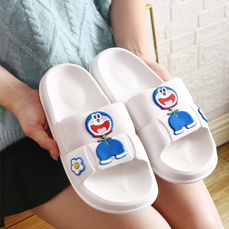 Mainland Sandal Slip On Wanita Model Doraemon Lucu Sendal Rumahan Nyaman Kekinian HSN140