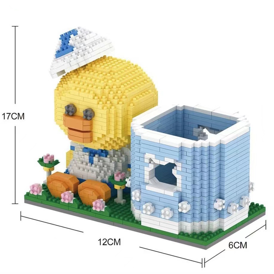 Kompatibel Dengan Lego Mini Berlian Partikel Kecil Pen Holder Bentuk Merakit Insert Kenny Kelinci Mainan Blok Bangunan Edukasi