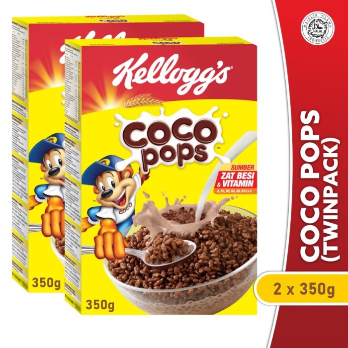 

[BISA COD] [SPECIAL BUNDLE] Kelloggs Coco Pops Sereal 2 x 350 gr