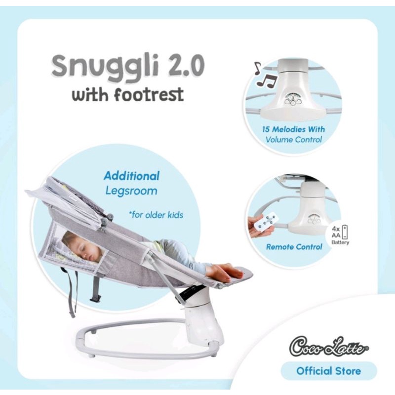 Cocolatte Snuggli 2.0 With Footrest/ Bouncer Elektrik