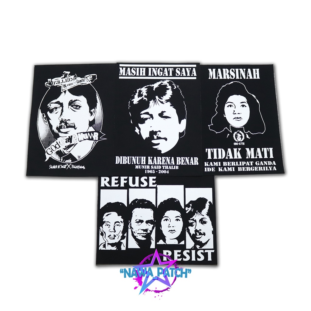 backpatch sablon munir marsinah emblem sablon best quality