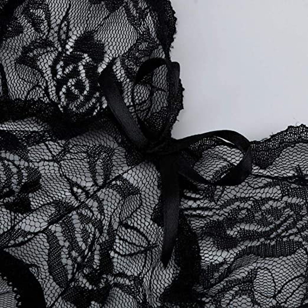 ❤️GTB❤️ Set Lingerie Wanita Bahan Lace Tipis Kerah Deep-V Neck Tanpa Lengan Baju Sexy Baju Tidur B059