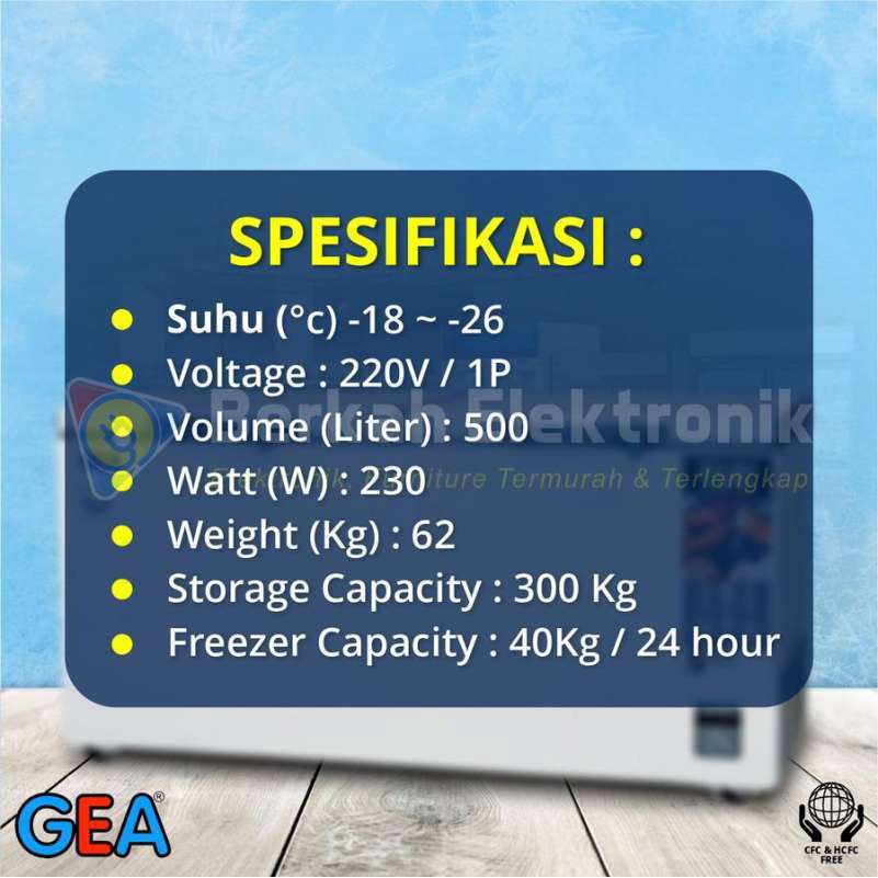 GEA Chest Freezer 500 Liter Freezer Box  AB 600 AB-600R Cooler Box AB600R