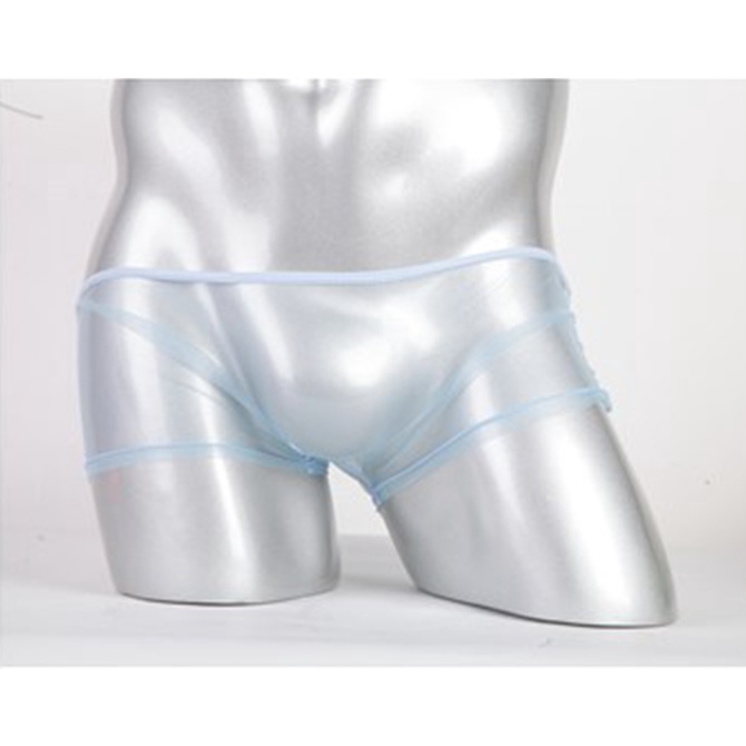 Transparent Men Boxer Celana Dalam Boxer Pria Blue C092B