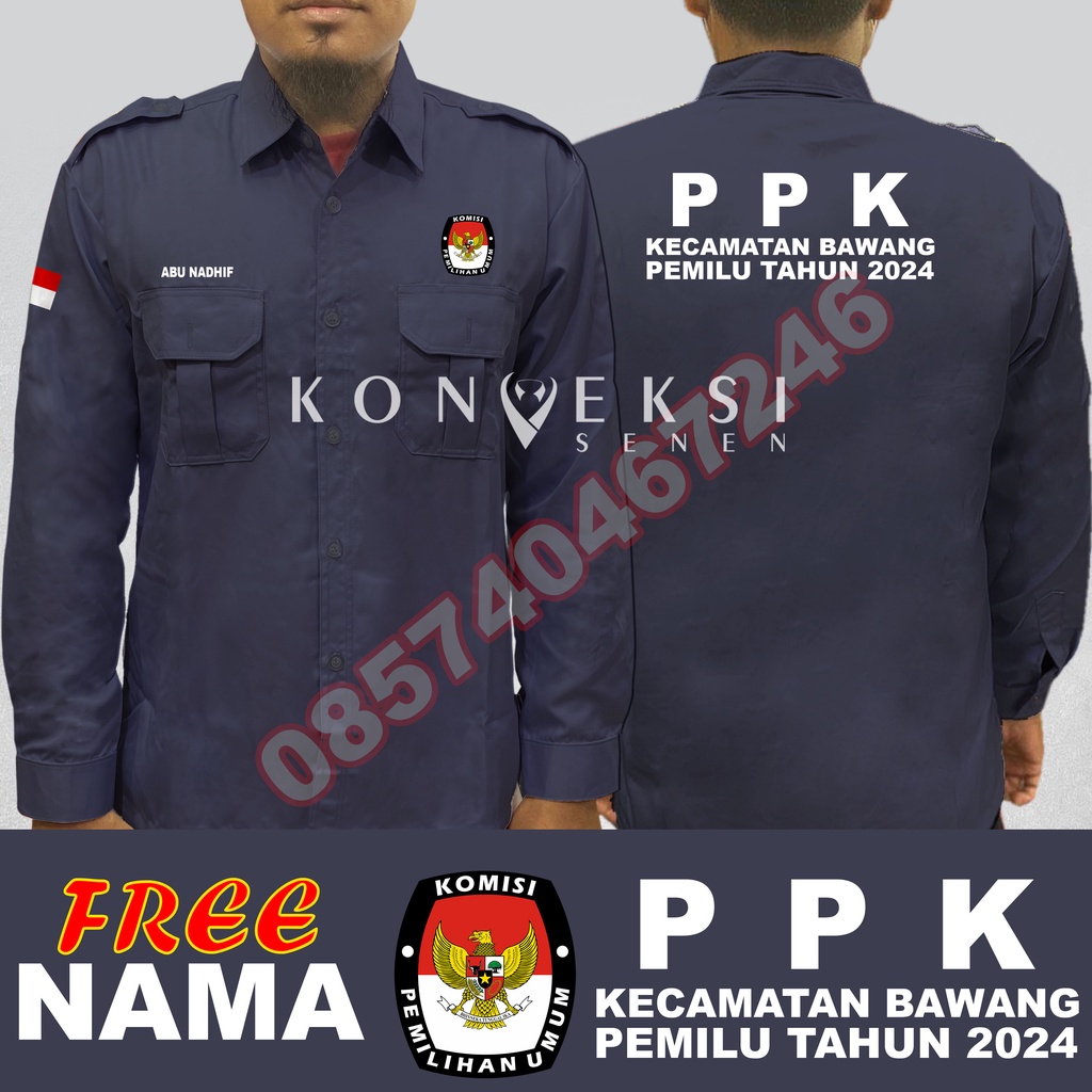 Kemeja PPK baju PPK seragam PPK Pdh PPK kemeja kerja PPK kemeja panitia pemilihan kecamatan