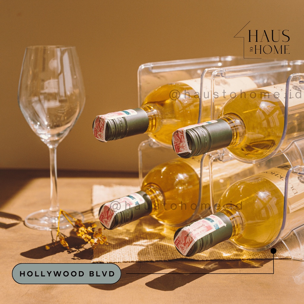 [HTH] HOLLYWOOD - Organizer Botol Rak Susun | Botol Kaca Minuman Tumbler Air Minum Kecil Sirup Alkoh