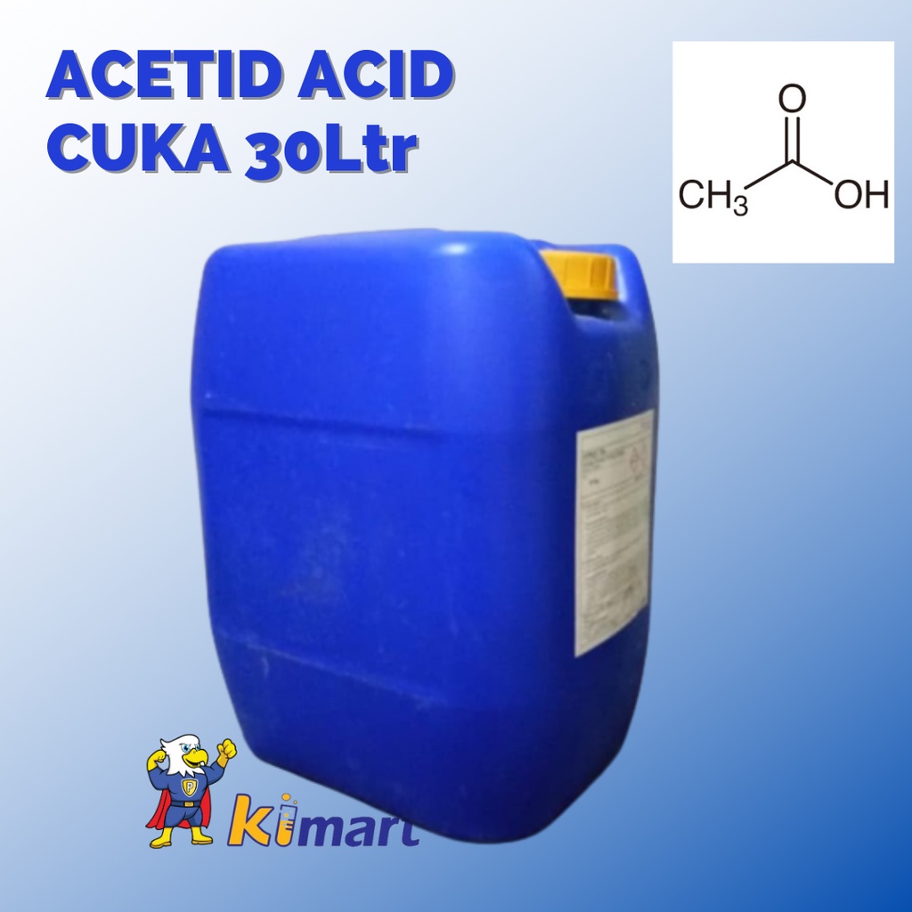 Jual Acetid Acid Cuka 30 Liter Biang Cuka Kemasan Jirigen Asetat Asam Glasial Cuka 30kg 8634