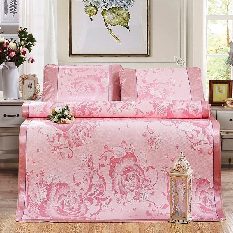 Matras Protector Motif Bunga Ukuran 120cm x 200cm Matras Pelindung Kasur Bahan Polymicro Emboss Anti Slip Kualitas Premium | X1C1