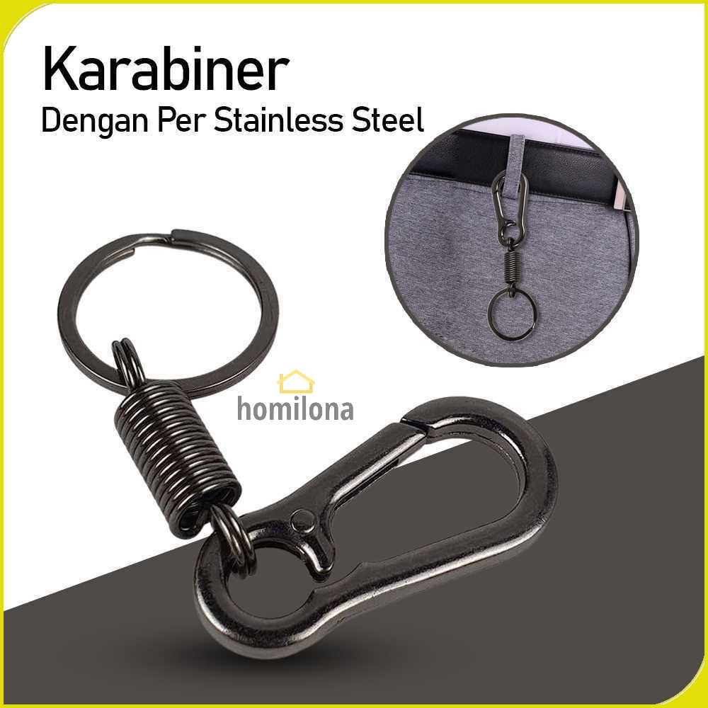 Ourpgone Karabiner dengan Per Stainless Steel - LC-1118-6