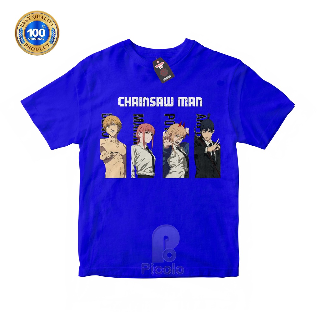 (FREE NAMA) BAJU KAOS ATASAN ANAK MOTIF CHAINSAW MAN POCHITA Bahan COTTUN