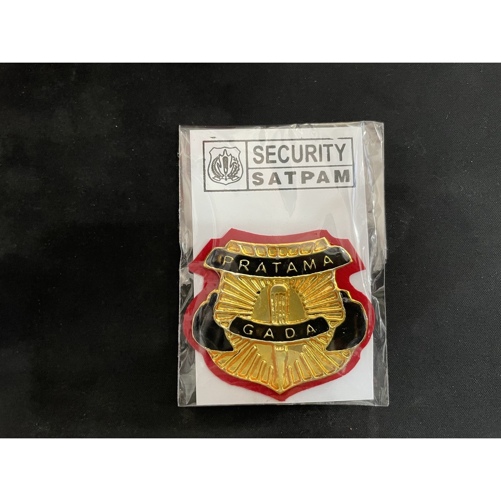 Pin Gada Pratama Besar - Lencana Gada Madya Satpam - Pin Satpam