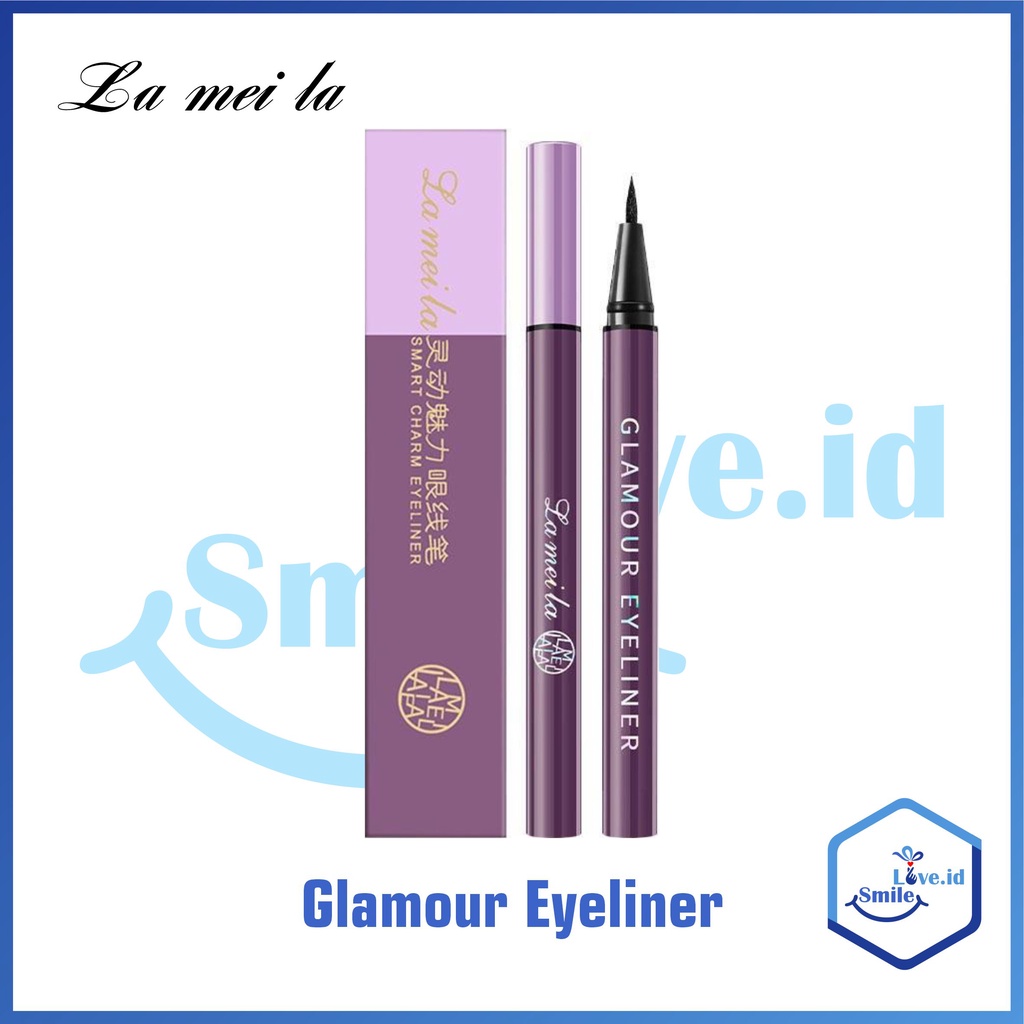 LAMEILA Glamour Eyeliner Ungu Purple Long Lasting Waterproof Eye liner Warna Hitam L43